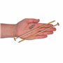 Lot de 12 vis à bois en acier galvanisé avec tête Torx et tête gaufrée Vis à bois partiellement filetées 6,0 x 180 mm Jaune