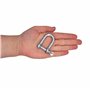 Lot de 2 manilles en acier galvanisé de 8 mm - Clip de manille avec goupille - Verrouillage de manille à anneau en D - Riggement