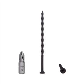 Lot de 50 vis en acier carbone phosphate noir 4