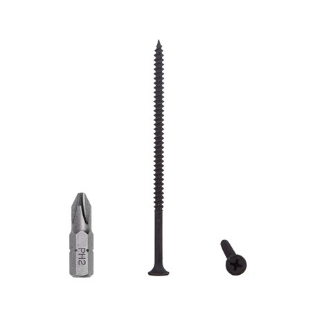 Lot de 50 vis en acier carbone phosphate noir 4