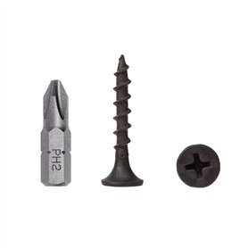(Lot de 500 vis) Vis en acier au carbone phosphaté noir pour cloison sèche 3