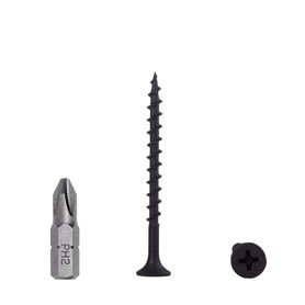 Lot de 50 vis en acier carbone phosphate noir 3