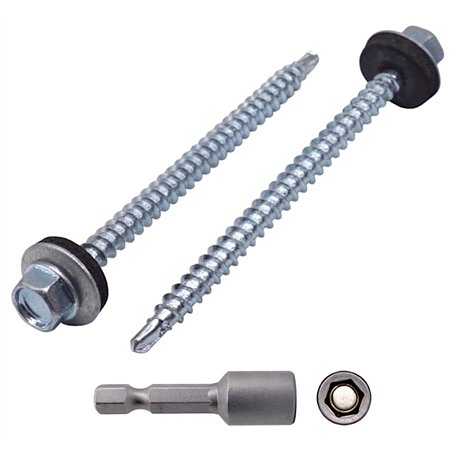 Lot de 30 vis autoforeuses DIN 7504-K en acier zingué 4