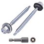 Lot de 80 vis autoforeuses DIN 7504-K en acier zingué 4
