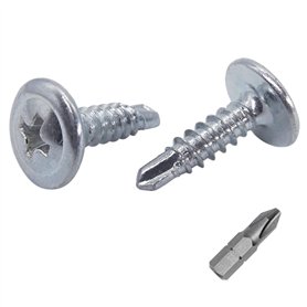 Marcopol Lot de 300 vis cruciformes en acier zingué 4