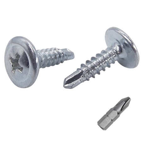 Marcopol Lot de 300 vis cruciformes en acier zingué 4