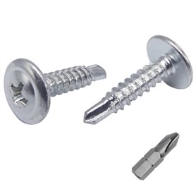 Marcopol Lot de 300 vis cruciformes en acier zingué 4