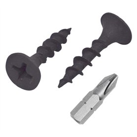 (Lot de 100 vis) Vis en acier au carbone phosphaté noir pour cloison sèche