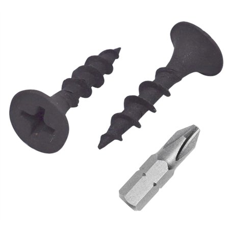 (Lot de 100 vis) Vis en acier au carbone phosphaté noir pour cloison sèche