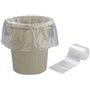 SANYGIENE | Sac Poubelle Transparent 50l PE recyclé | Lot de 100 Sacs 50 Litres (2 Rouleaux de 50 Sacs) | Solide (14µ) - Etanche