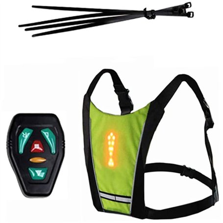 Wedhapy Éclairage du Gilet LED Avertissement COMPRERRE COMMINE DE SÉCURITÉ DE SÉCURITÉ Commande pour LA CONCROPTION du Jogging É