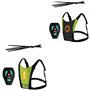 Wedhapy Éclairage du Gilet LED Avertissement COMPRERRE COMMINE DE SÉCURITÉ DE SÉCURITÉ Commande pour LA CONCROPTION du Jogging É