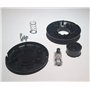 Interrupteur à pied rond 250 V Noir Certifié CE Interrupteur pour lampadaire et lampe de table Interrupteur intermédiaire