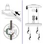 Interrupteur à pied rond 250 V Noir Certifié CE Interrupteur pour lampadaire et lampe de table Interrupteur intermédiaire