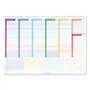 Rainbow – Planificateur hebdomadaire 42 x 30 – Agenda planificateur de table perpétuelle Ligature en bas