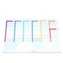 Rainbow – Planificateur hebdomadaire 42 x 30 – Agenda planificateur de table perpétuelle Ligature en bas
