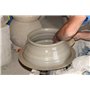 Pot de plantes en terre cuite, fabriqué à la main, haute qualité, résiste au gel, décor de jardin pot de fleurs 45 cm