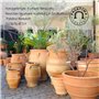 Pot de plantes en terre cuite, fabriqué à la main, haute qualité, résiste au gel, décor de jardin pot de fleurs 45 cm