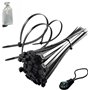 Lot de 4 paquets de 100 attaches de câble autobloquantes pour rangement de câbles