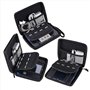 Housse de protection rigide en EVA pour Nintendo 2DS et accessoires avec double fermeture éclair et 8 supports de jeu (Noir)