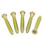 HEXATON Vis d'Assemblage pour Meubles – 6,4 x 50 mm Lot de 100 – Tête Fraisée Empreinte Hexagonale – Filetage Complet – Acier Ga