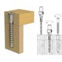 HEXATON Vis d'Assemblage pour Meubles – 6,4 x 50 mm Lot de 100 – Tête Fraisée Empreinte Hexagonale – Filetage Complet – Acier Ga