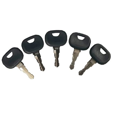Lot de 5 clés d'allumage 606 pour chargeur Liebherr John Deere