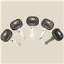 Lot de 5 clés d'allumage 606 pour chargeur Liebherr John Deere