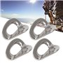 Lantuqib Lot de 4 Accessoires pour Escalade sur Roche, Facile à Transporter Forte Force de Traction Crochet d'escalade ancrage d