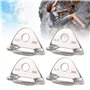 Lantuqib Lot de 4 Accessoires pour Escalade sur Roche, Facile à Transporter Forte Force de Traction Crochet d'escalade ancrage d