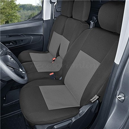 Accesorionline Housses de siège 3 places pour Partner / Berlingo / Proace City / Combo E (modèles Van à partir de 2019) 100 % su