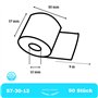Enpack EC Cash Lot de 50 rouleaux de papier thermique pour lecteur de carte EC - 57 mm x 9 m x 12 mm - 57 x 30 x 12 mm - 57 x 30