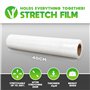 V1 Trade Film Etirable Demenagement - 2 Rouleaux Film Palette Transparent 40cm x 250m - Plastique Protection pour Colis et Meubl