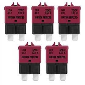 Gloso Disjoncteur Fusibles à lames Réinitialisation manuelle Standard Le bateau Camion Voitures 10 AMP 5 paquets E39