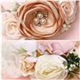 LCE Nouveau-Né Photographie Prop - Ange Plumes Ailes, Bandeau de Fleurs et Gilet en Dentelle, pour Fille Prop Vêtements Blanc