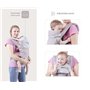 Porte-bébé ergonomique, Porte-bébé 4 positions avec capuche amovible/réglable, de 4 mois à 18 kg. Rembourré et doublé pour être 