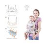 Porte-bébé ergonomique, Porte-bébé 4 positions avec capuche amovible/réglable, de 4 mois à 18 kg. Rembourré et doublé pour être 