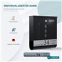 Bl4ckPrint Boîte aux lettres de qualité supérieure - Anthracite - Compartiment à journaux - Fenêtre de visualisation personnalis