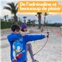 Kit Arc et Fleches Enfant de 6 ans et plus, Tir a l'arc Enfant pour Enfants de 10 LBS avec 3 Flèches Ventouses et 3 en Fibre de 