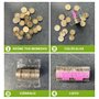 Cartouches Monnaie Blister - Lot de 160 Pièces de Euro Recyclable et Homologué par les Banques - 20 Unités de Chaque Valeur