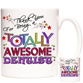 KAZMUGZ Cadeau pour dentiste. Tasse en céramique pour praticien orthodontique. Merci d'être un dentiste totalement génial. Pour