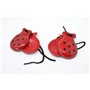 Espagnol Castagnettes rouges et noires pour enfants pour danse flamenco ou sévillane