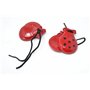 Espagnol Castagnettes rouges et noires pour enfants pour danse flamenco ou sévillane