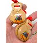 2 x naturel Porte-clés. mini châtaignettes. petit porte-clés instrument de musique. danse flamenco. petite. espagnol espagnol