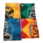 Harry Potter Bannière avec Blason de Poudlard - Toutes les Quatre Maisons Murale Drapeau Multi Medium