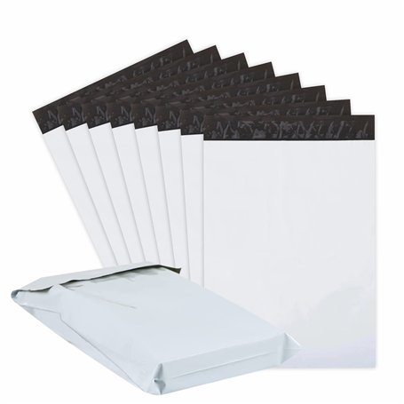 Lot de 8 sacs postaux robustes en plastique imperméable avec fermeture autocollante pour envoi postal