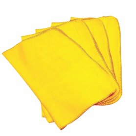 AHAD Lot de 4 chiffons jaunes en coton durable super absorbants multi-usages pour polir