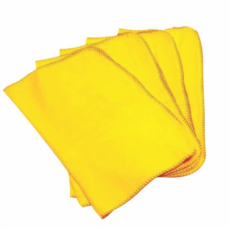 AHAD Lot de 4 chiffons jaunes en coton durable super absorbants multi-usages pour polir