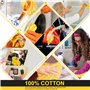 AHAD Lot de 4 chiffons jaunes en coton durable super absorbants multi-usages pour polir, nettoyer les vitres de voiture, les fen