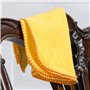 AHAD Lot de 4 chiffons jaunes en coton durable super absorbants multi-usages pour polir, nettoyer les vitres de voiture, les fen